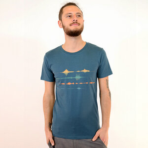 T-Shirt "Frequenz", Siebdruck, Musik, Schallwelle, Biobaumwolle - Spangeltangel