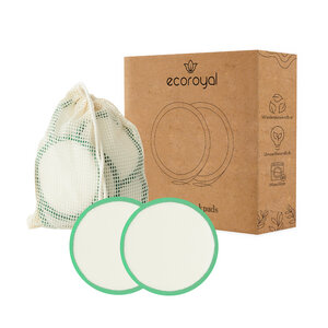 Ecoroyal® 10 Abschminkpads waschbar | 2-Lagen |INKL. Wäschenetz - Ecoroyal