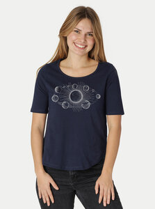Damen Halbarm-Shirt Sonnensystem - Peaces.bio - handbedruckte Biomode