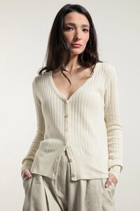 Damen Cardigan Realma aus recycelter Seide - Rifò - Circular Fashion Made in Italy