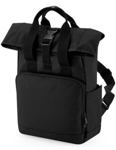 Recycled Mini Twin Handle Roll-Top Backpack Rucksack und Handtasche - BagBase