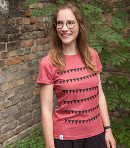 Wimpel - fair gehandeltes Frauen T-Shirt - aus Baumwolle Bio - Slub - päfjes