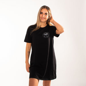 Print kurzes Kleid T-Shirt Kleid Damen LOGO CLASSIC - karlskopf