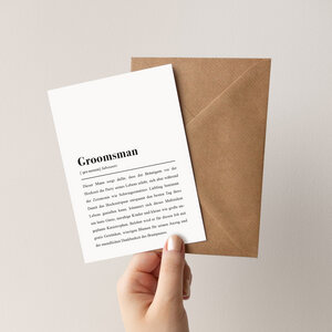 Groomsman: Karte mit Umschlag - Definition Groomsman - aemmi