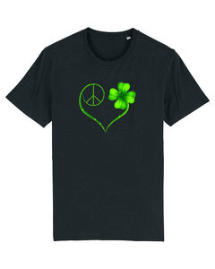 "Heart of Peace" Print T-Shirt aus Bio Baumwolle - DüsselGreen