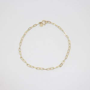 Fußkette 'link chain' - flache Gliederkette aus Silber/vergoldet - fejn jewelry