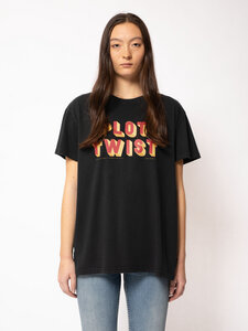 Damen T-Shirt mit Print "TINA Plot Twist", black - Nudie Jeans