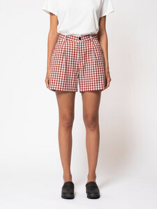Damen Shorts "WIOLA Checked", Red-White - Nudie Jeans