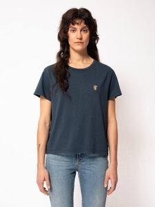 Verkürztes Damen T-Shirt "LISA Pina Colada", Navy - Nudie Jeans