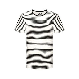 Easy-Stripe T-Shirt Naturweiss | Schwarz - bleed