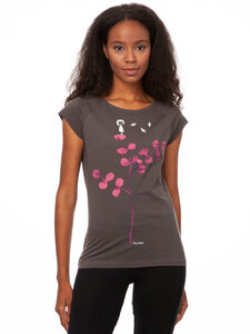 FellHerz Damen T-Shirt Eukalyptusmädchen dark grey - FellHerz
