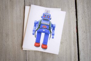 Notizbuch mit vintage Roboter-Motiv - BY COPALA