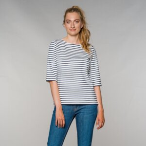 fv-Ali:na | Shirt | Round neck | ¾ sleeve | striped - Feuervogl