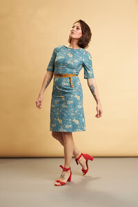 Damen Kleid aus Bio-Baumwolle "Pompei" mit Muster - Skrabak
