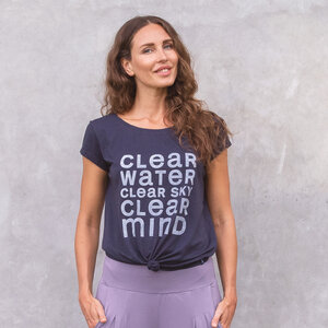 CLEAR - Damen - loose-cut T-Shirt für Yoga und Freizeit aus Biobaumwolle - Jaya