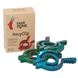 Fair Zone Recyclips 3er Set, upgecycelt aus gesammelten Plastikflaschen aus Sri Lanka - Fair Zone