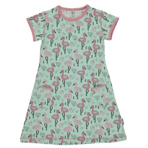 Sommer Kleid Sweet Flamingo GOTS - maxomorra