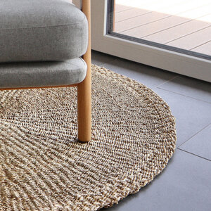 Runder Teppich Yen aus Seegras und Palmenblättern - Naturewaves