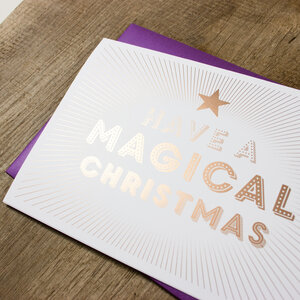 Grußkarte Magical Christmas - Bow & Hummingbird