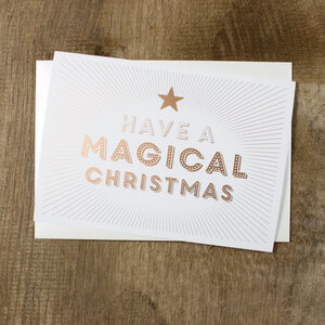 Grußkarte Magical Christmas - Bow & Hummingbird