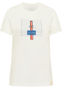 Kurzarm T-shirt "T-shirt With Slim Straw Print" - SOMWR
