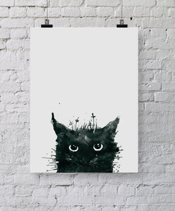 Kunstdruck Schwarze Katze - Urban Jungle Stories