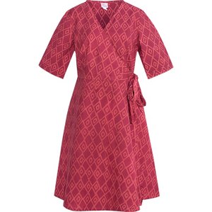 Bio Sommer- & Herbstkleider - WRAP - Ocean Tropics/Canopy Charcoal/Argyle Wine - Global Mamas
