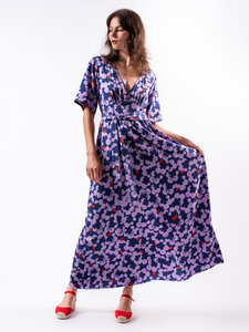 Frauen Maxi-Kleid aus Ecovero Viskose „Pretty Garden“ - Mademoiselle YéYé