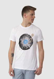 Daniel T-Shirt aus Modal-Buchenfaser und Bio-Baumwolle mit druck "Disc" - Re-Bello
