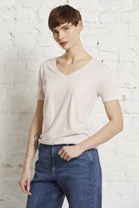 Damen T-Shirt, V-Auschnitt, aus Biobaumwolle und Modal "Metro v-neck tee" - Wunderwerk