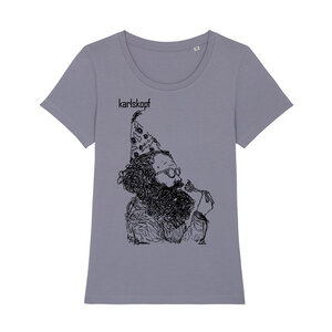Print T-Shirt Damen | KAFFEEKLATSCH | 100% Bio-Baumwolle - karlskopf