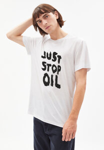 AADO JUST STOP OIL 01 - Herren T-Shirt aus recycelter Baumwolle (Mens fit) - ARMEDANGELS