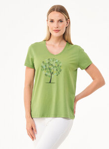 T-Shirt aus Bio-Baumwolle mit Baum-Print - ORGANICATION