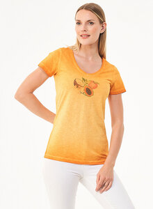 Cold Pigment Dyed T-Shirt aus Bio-Baumwolle mit Frucht-Print - ORGANICATION