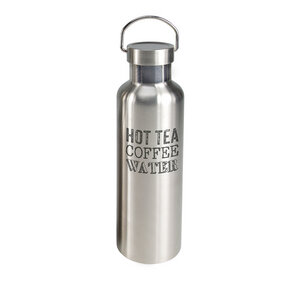 ToGo Edelstahl Trinkflasche 750ml "Hot Tea Coffee Water" - Contento