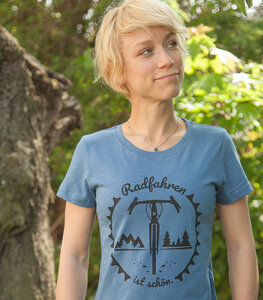 Radfahren ist schön - Gravel - Frauen T-Shirt - Fair aus Baumwolle Bio - päfjes