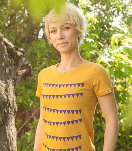 Wimpel - fair gehandeltes Frauen T-Shirt - aus Baumwolle Bio - Slub - päfjes