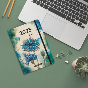 Nachhaltiger Jahresplaner 2023 A5 aus Graspapier - Samaya (DE/EN) - Matabooks