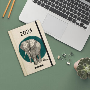 Nachhaltiger Jahresplaner 2023 A5 aus Graspapier - Samaya (DE/EN) - Matabooks