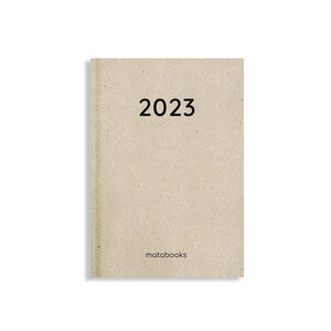Nachhaltiger Jahresplaner 2023 A6 aus Graspapier - Samaya (DE/EN) - Matabooks
