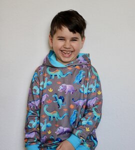 Hoodie für Kinder aus Bio-Baumwolle "Dino" - Curious Stories