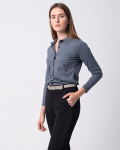 Bluse im Polodesign aus Bio-Baumwolle | Jersey Blouse - Alma & Lovis