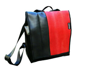 Rucksack aus Feuerwehrschlauch Rot, Weiss oder Gelb - Leonca