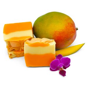 Mango Kokos Seife - vegan, palmölfrei und plastikfrei - Kleine Auszeit Manufaktur
