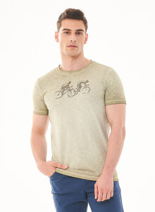 Cold Pigment Dyed T-Shirt aus Bio-Baumwolle mit Print - ORGANICATION