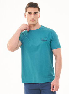T-Shirt aus Bio-Baumwolle mit Fisch-Print - ORGANICATION