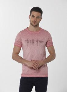 Cold Pigment Dyed T-Shirt aus Bio-Baumwolle mit Print - ORGANICATION