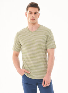 Gestreiftes T-Shirt aus Bio-Baumwolle und Leinen - ORGANICATION