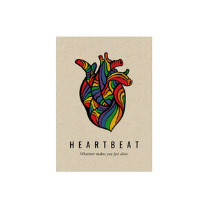 Postkarte Graspapier - „Heartbeat“ - Matabooks