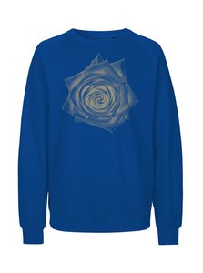 Bio Damen Sweatshirt Loose Fit Rose - Peaces.bio - handbedruckte Biomode